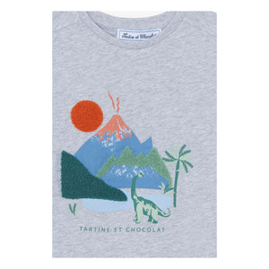 Tartine et Chocolat - Camiseta Chiné Volkan | Gris