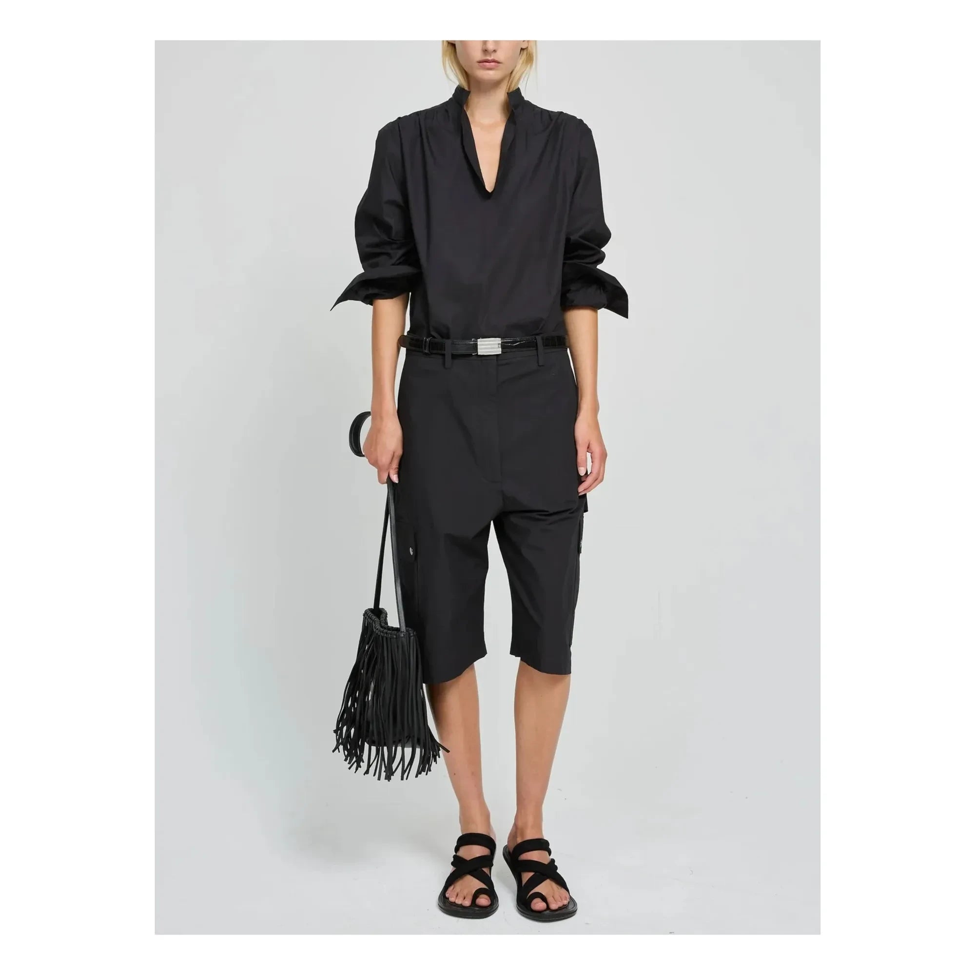 Laurence Bras - Blusa de algodón Juulivo | Negro