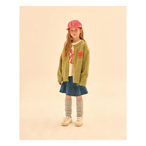 Jelly Mallow - Falda denim azul con volantes