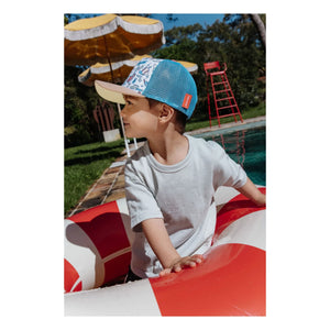 Hello Hossy - Gorra Trucker con Visera Curva para Béisbol con Fibras Recicladas | Azul Claro