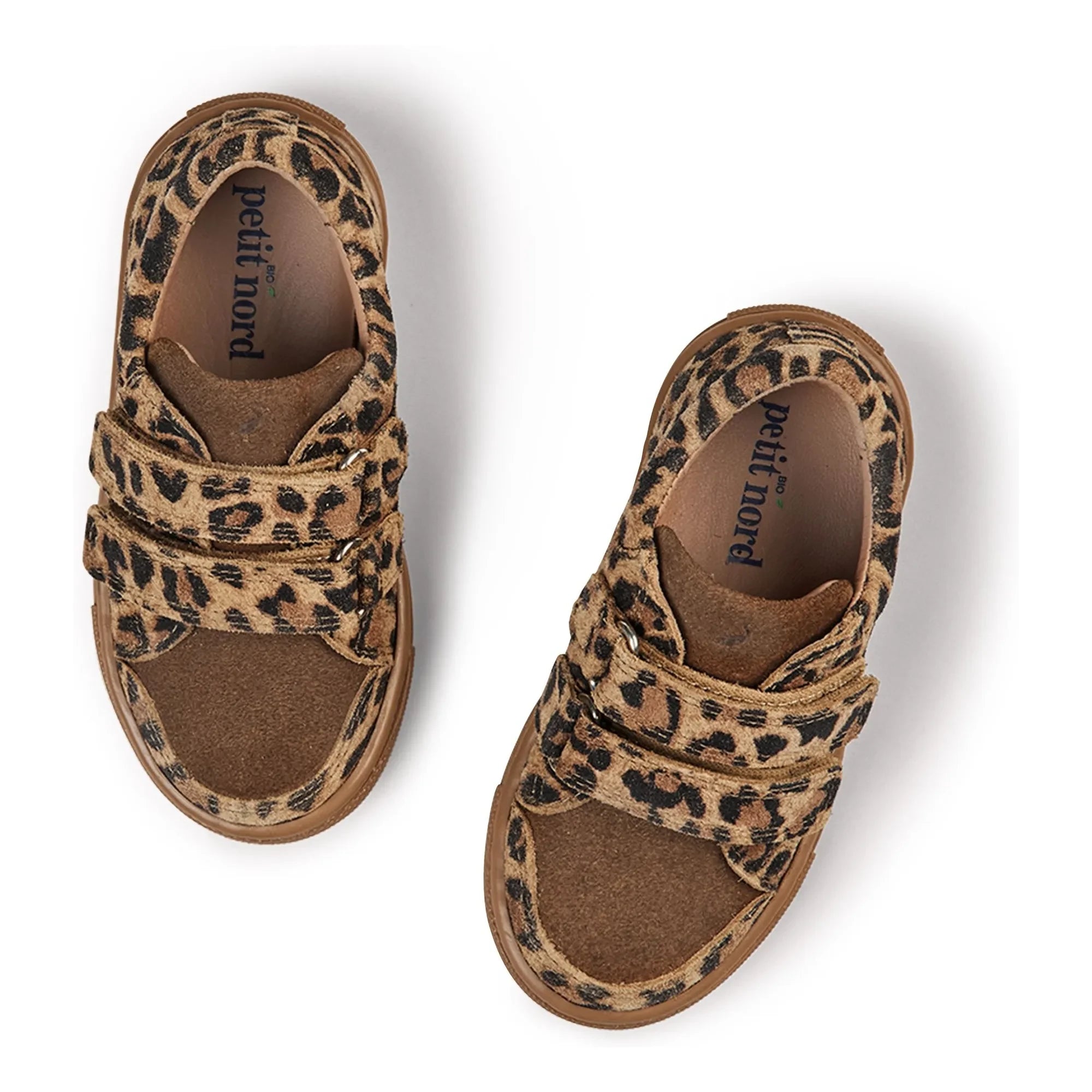 Petit Nord - Zapatillas bajas con estampado de leopardo | Marrón