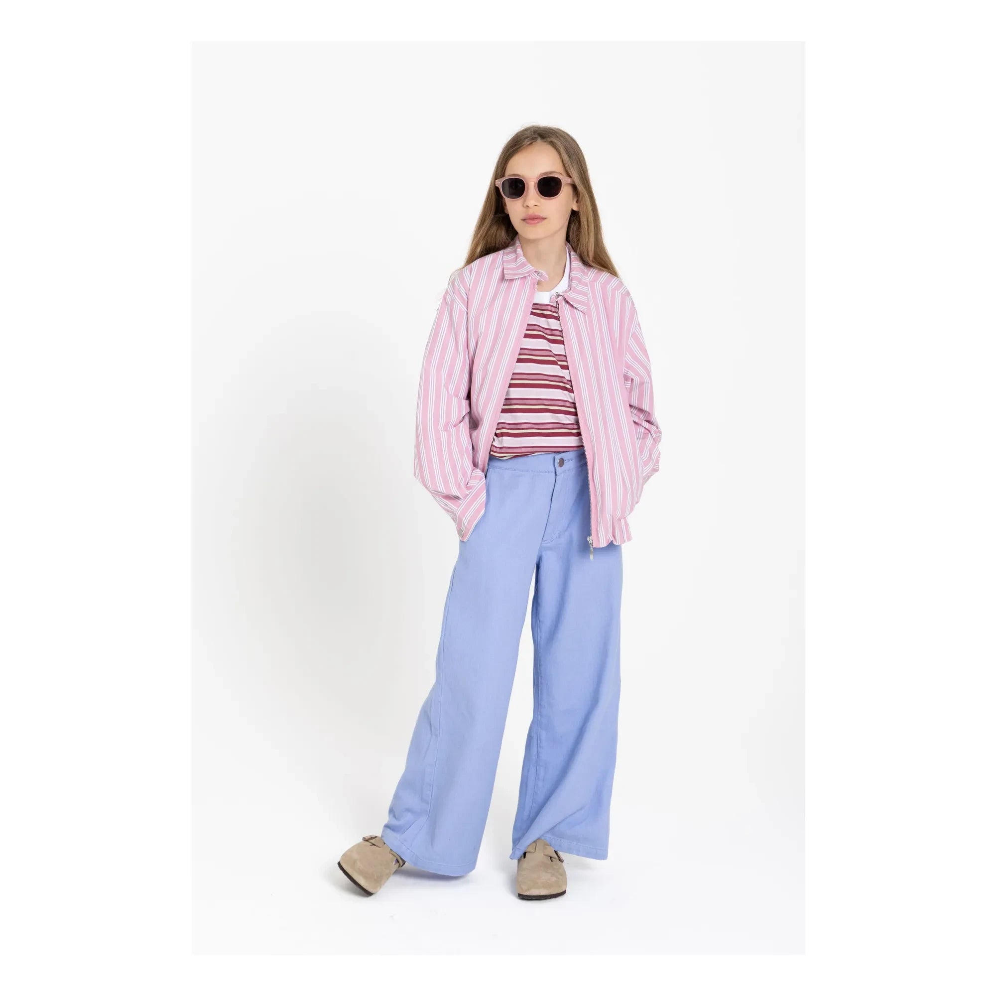 Smallable Kid - Paloma Pantalones de pernera ancha | Azul claro
