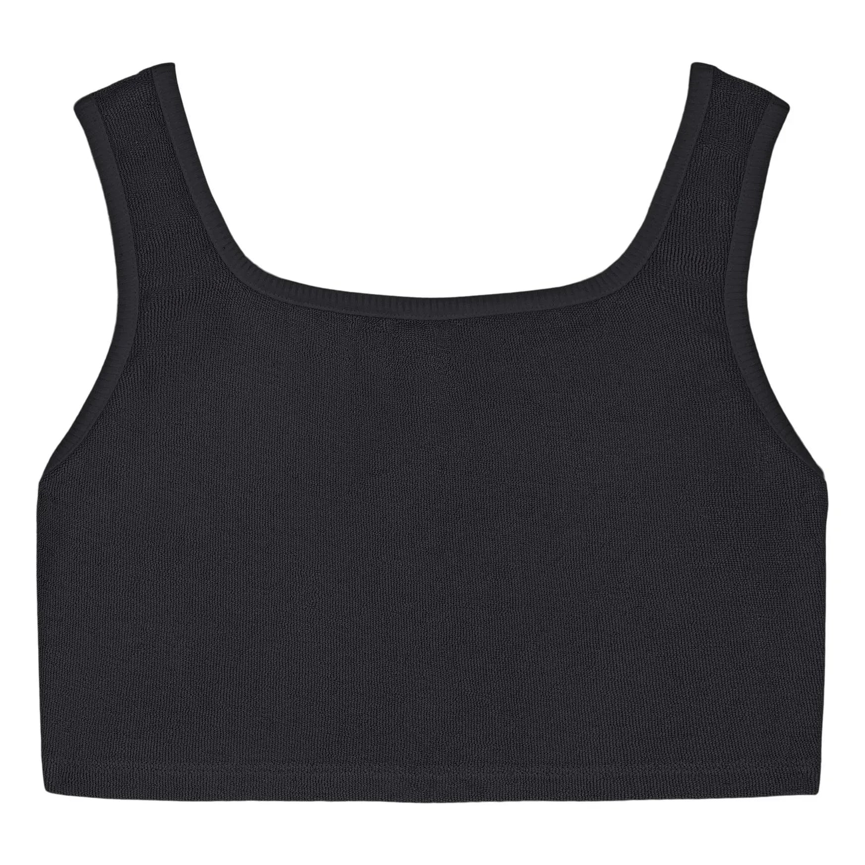 We Are Kids - Aria Organic Cotton Sponge Crop Top | Black