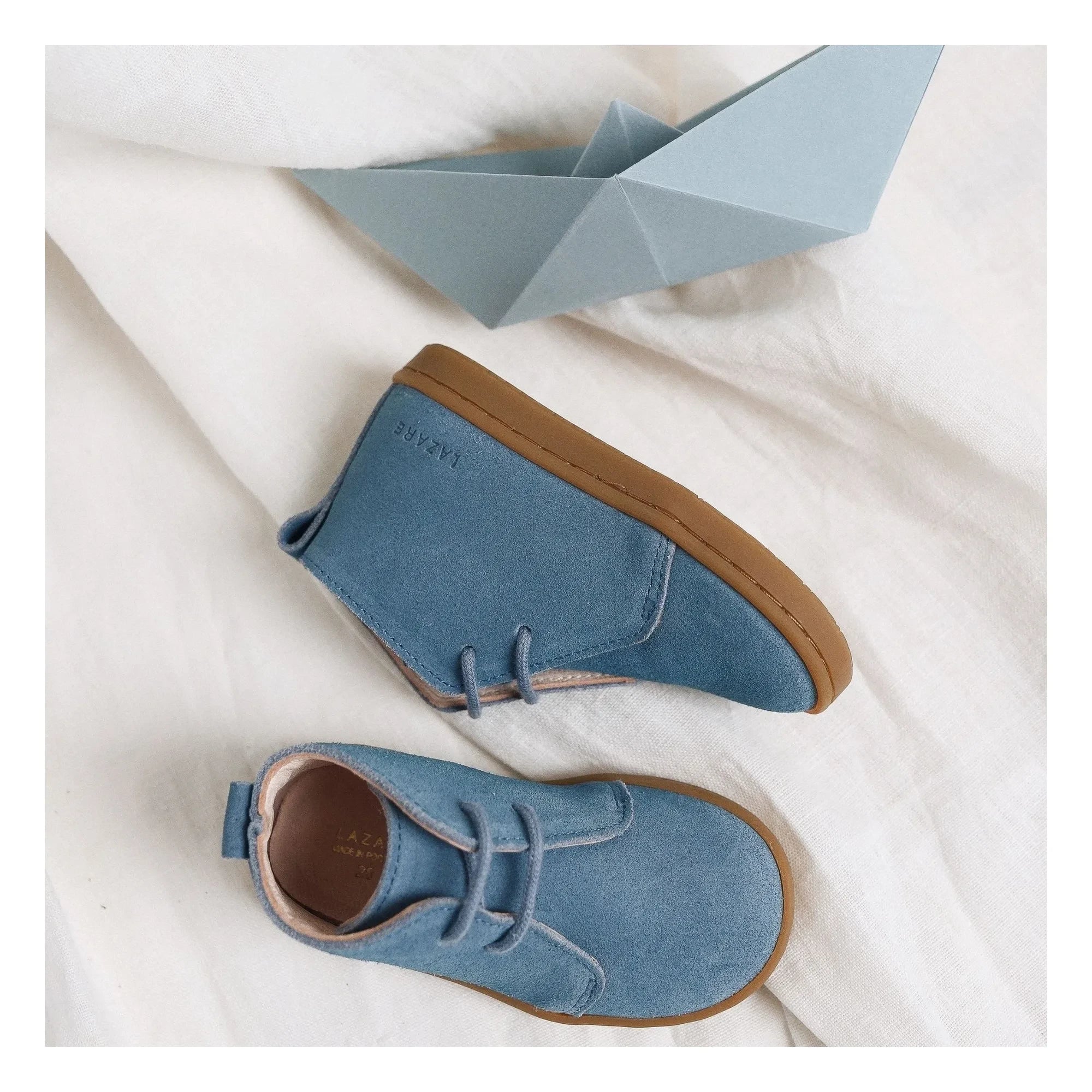 Lazare - Zapatillas con cordones de ante Raoul | Azul denim