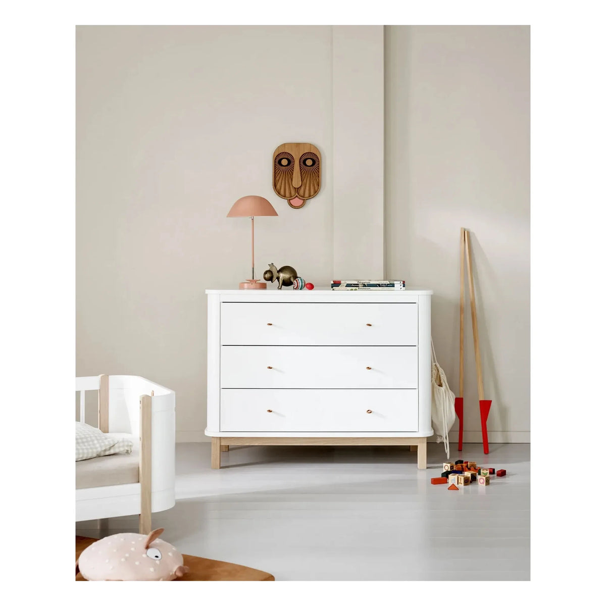 Oliver Furniture - Cómoda de 3 cajones de madera de roble | Roble
