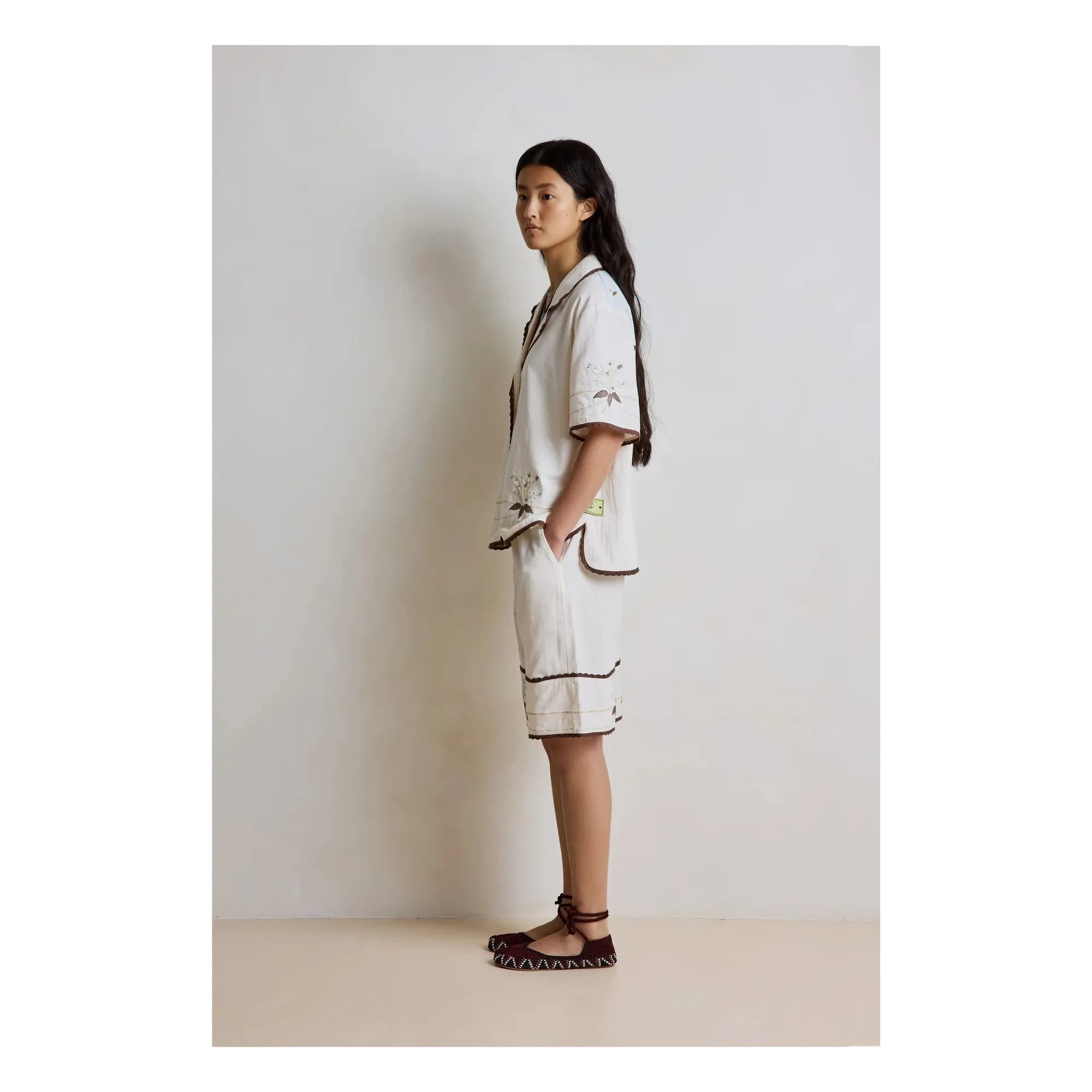 Hod - Barny Pantalón corto bermuda de algodón | Crema