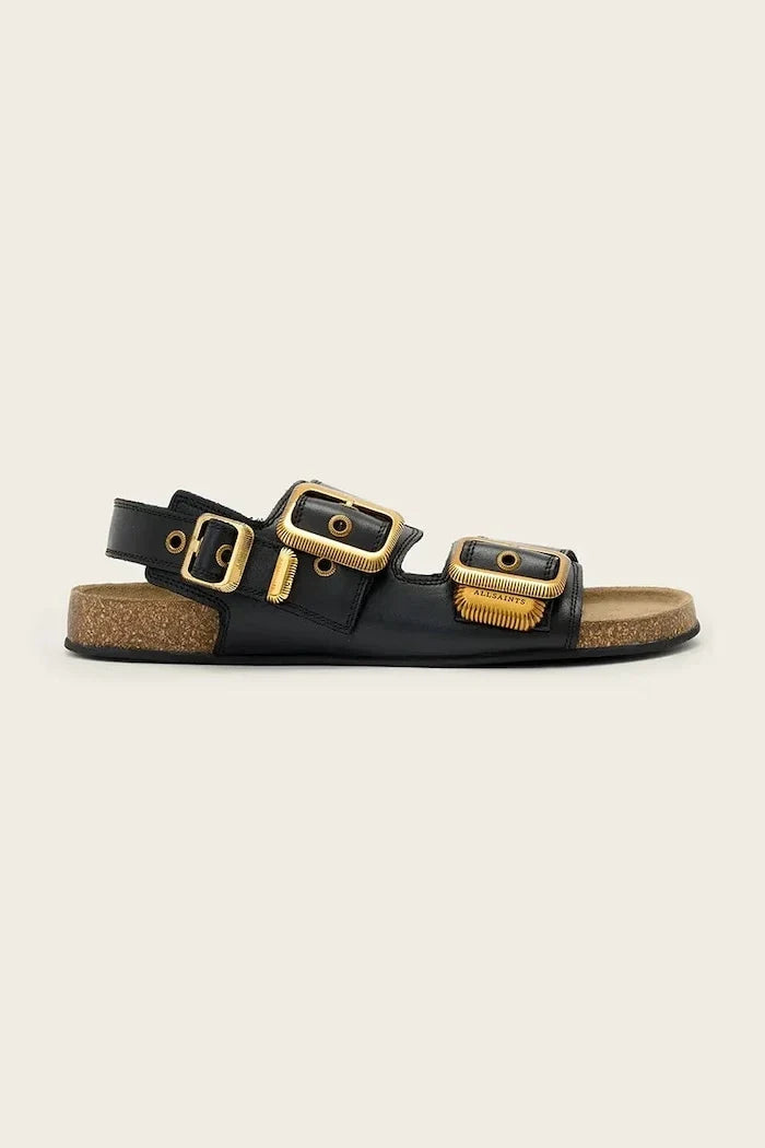 AllSaints Staffa Sandalia plana de cuero para mujer