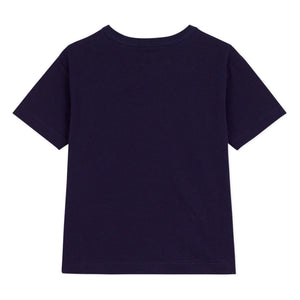 Petit Bateau - Camiseta ancha de algodón orgánico Bádminton | Azul marino
