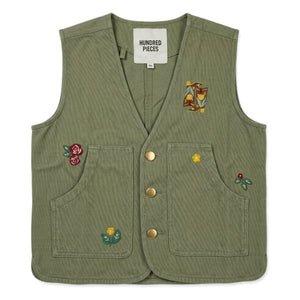 Hundred Pieces - Chaleco Sin Mangas Botas | Verde almendra