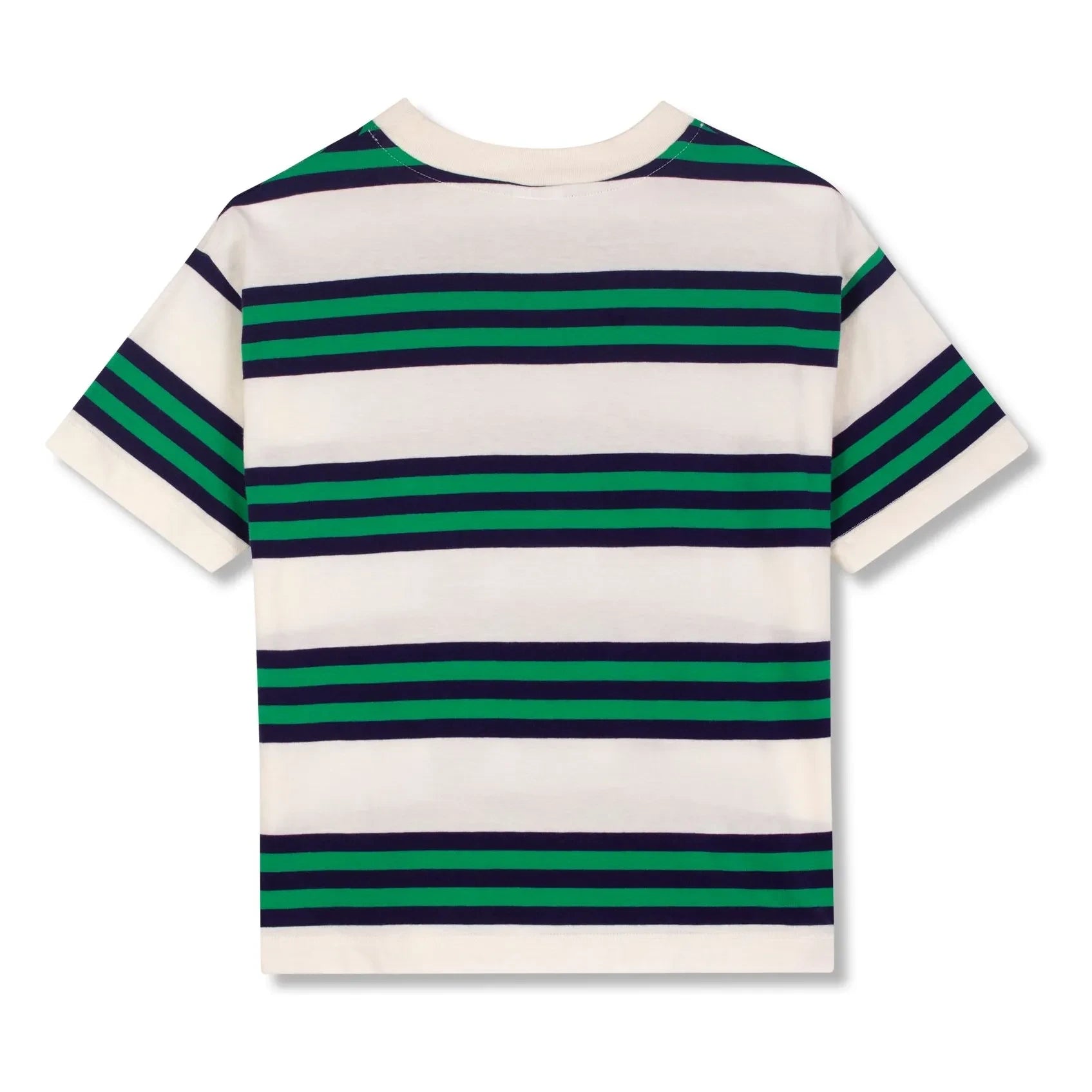 Wynken - Camiseta de algodón orgánico a rayas | Azul marino