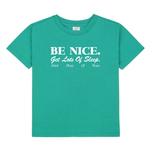 Sporty & Rich - Be Nice T-shirt Geri dönüştürülmüş pamuk | Turkuaz