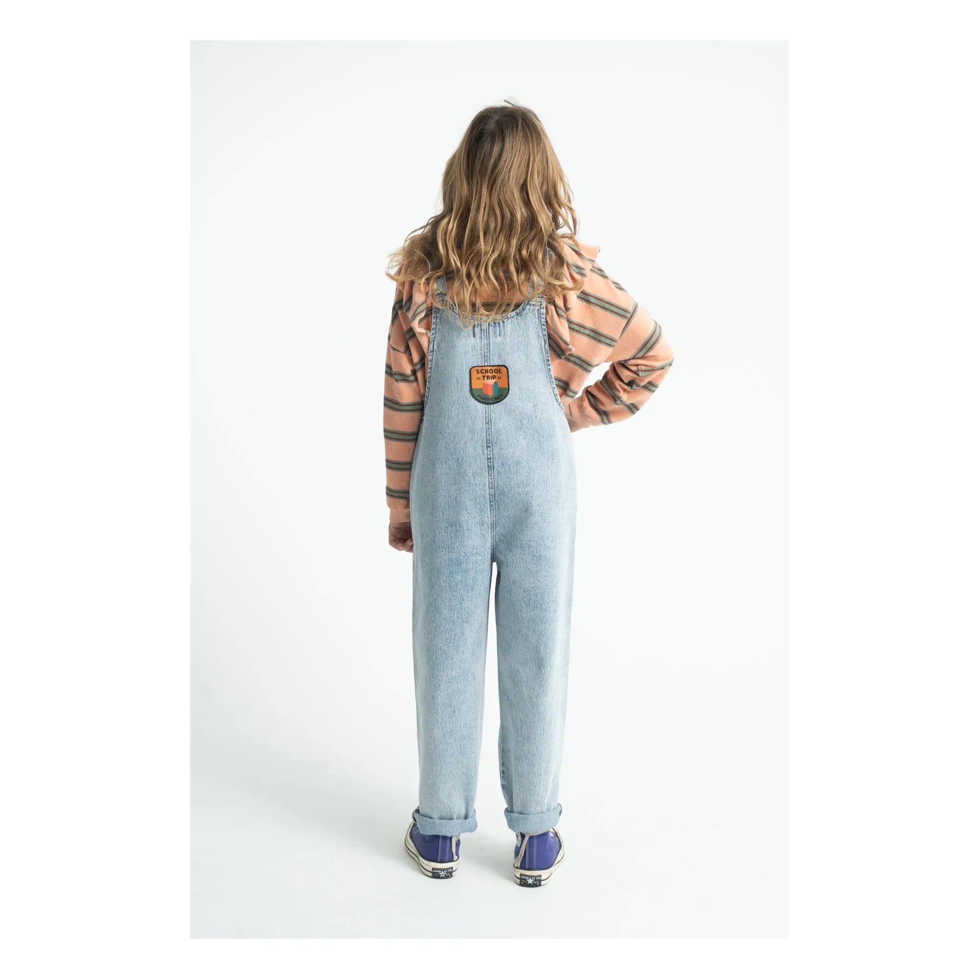 Piupiuchick - Okul Gezisi Denim Salopet | Açık Mavi