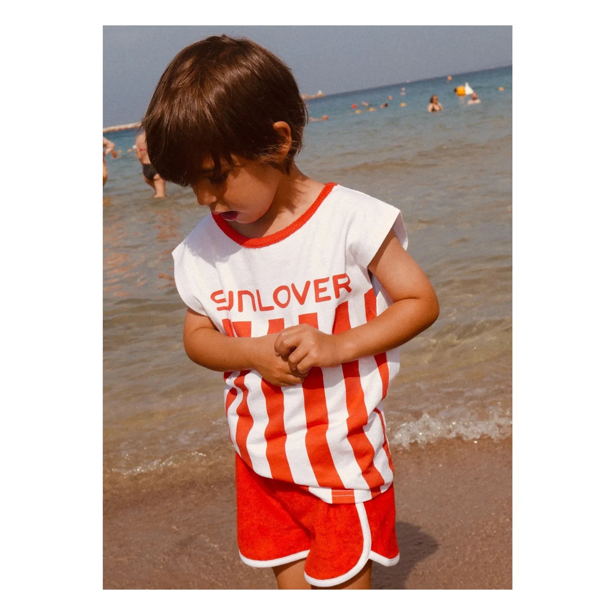 Club Trésor - Conjunto de Top y Pantalones Cortos de Tela de Toalla Sunlover | Rojo