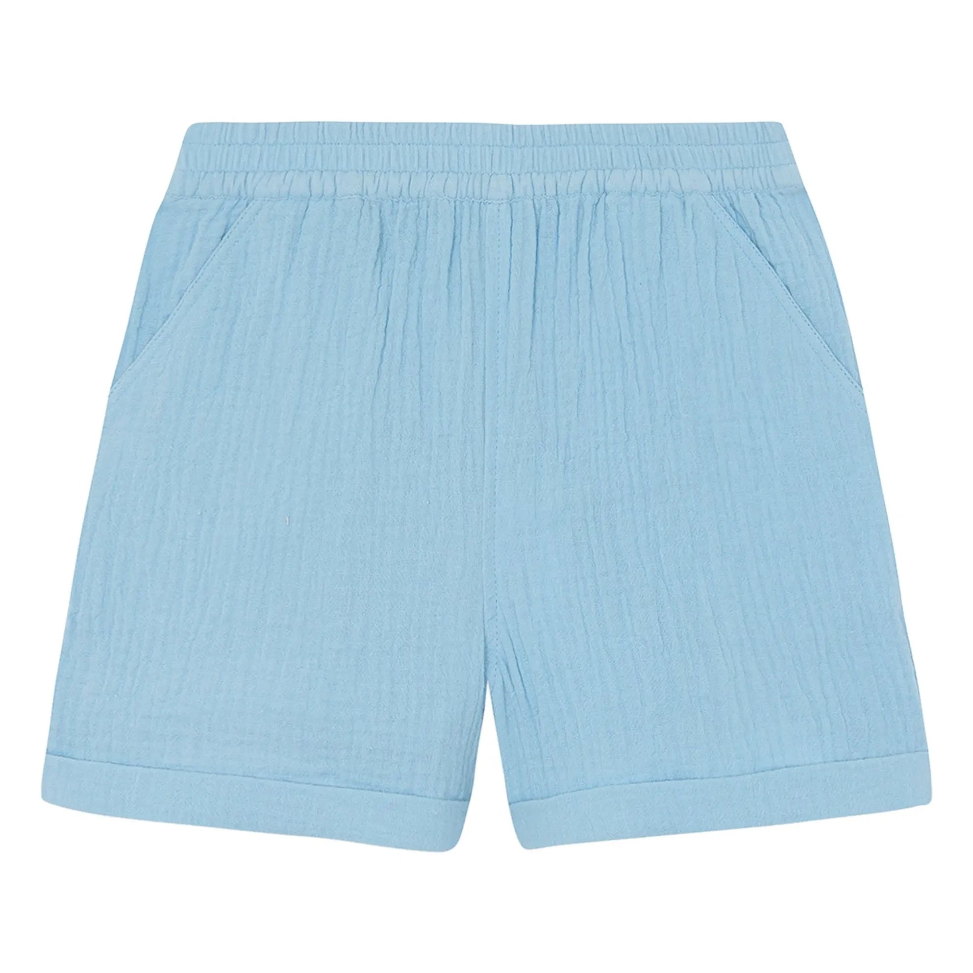 Bonton - Pantalón corto de gasa de algodón Noé | Azul claro