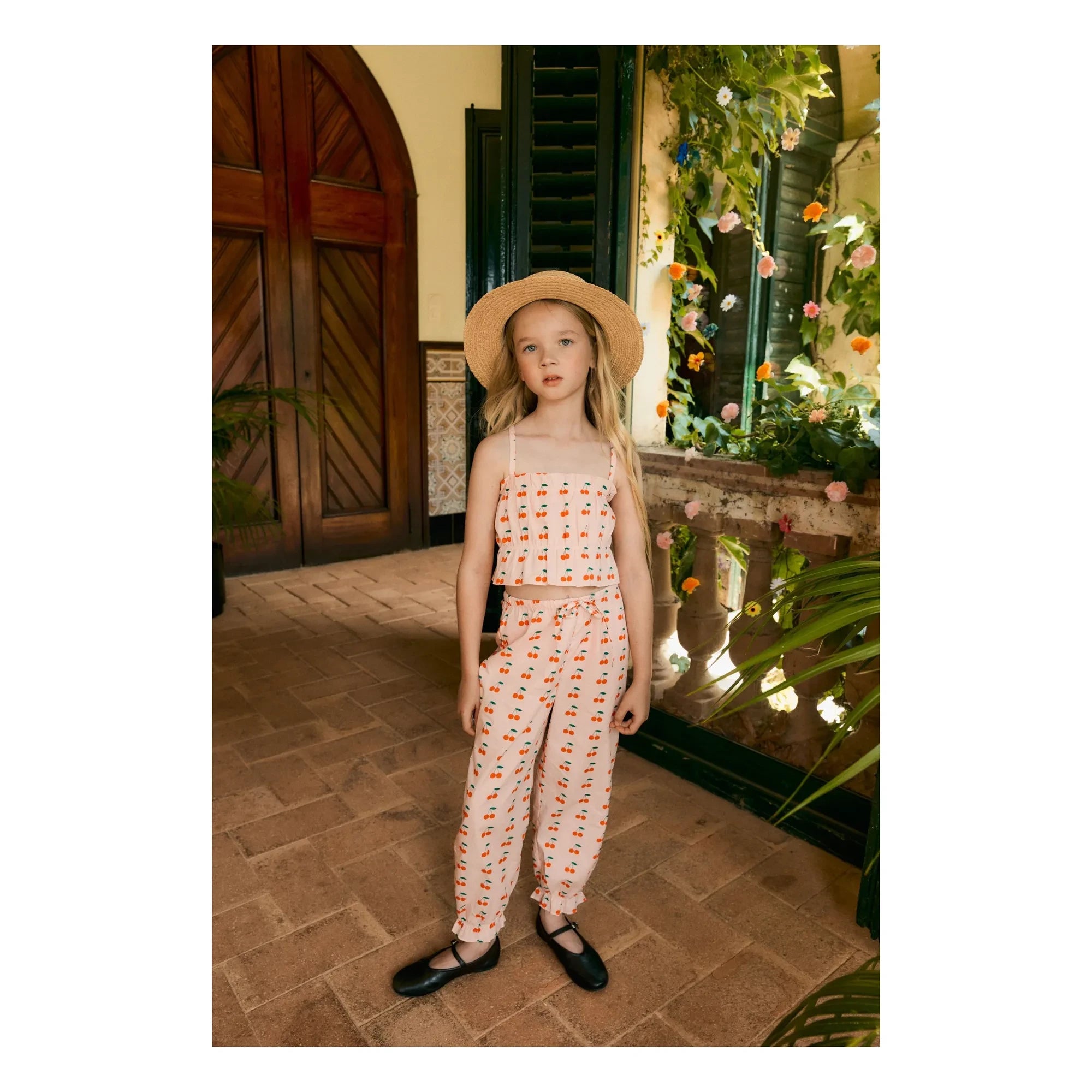 Tinycottons - Pantalones Cherry | Rosa claro