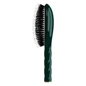 La Bonne Brosse - Cepillo de pelo L'Indispensable Twist N°03 - Cuidado y brillo | Verde esmeralda