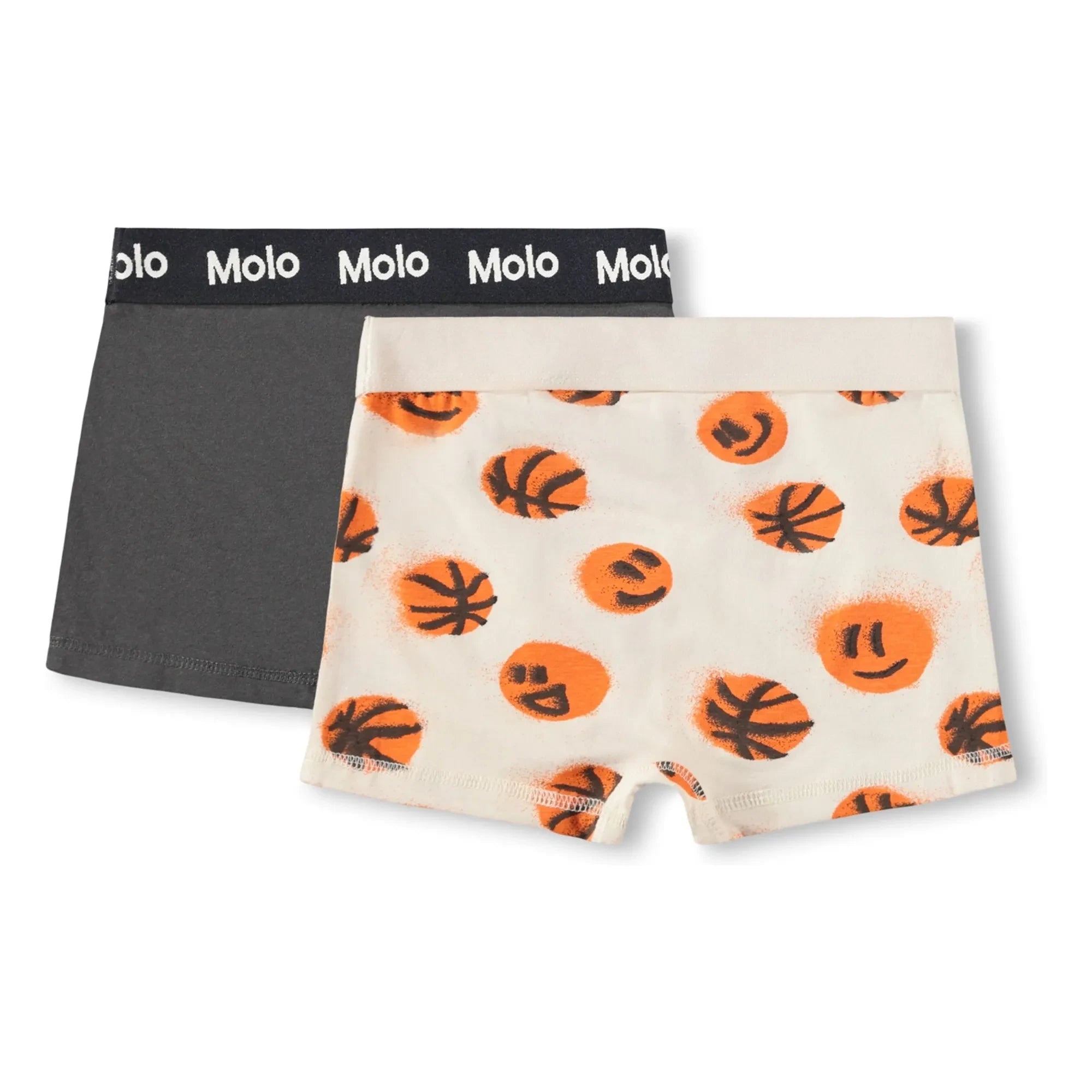 Molo - Calzoncillo de algodón orgánico Justin para baloncesto (paquete de 2) | Crudo