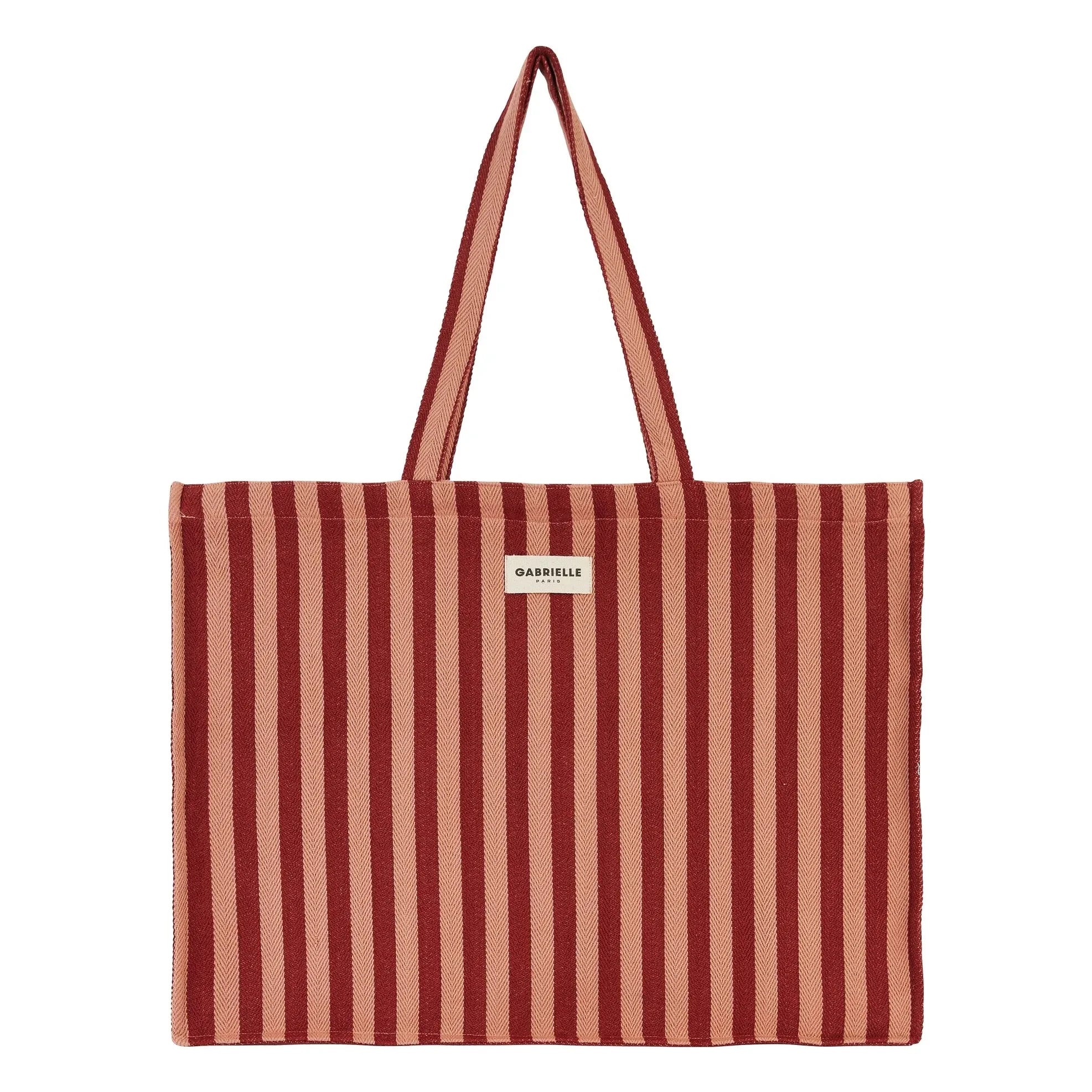 Gabrielle Paris - Bolsa de fin de semana de rayas Garance | Rojo
