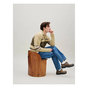 Forét - Polo de lana a rayas | Beige oscuro