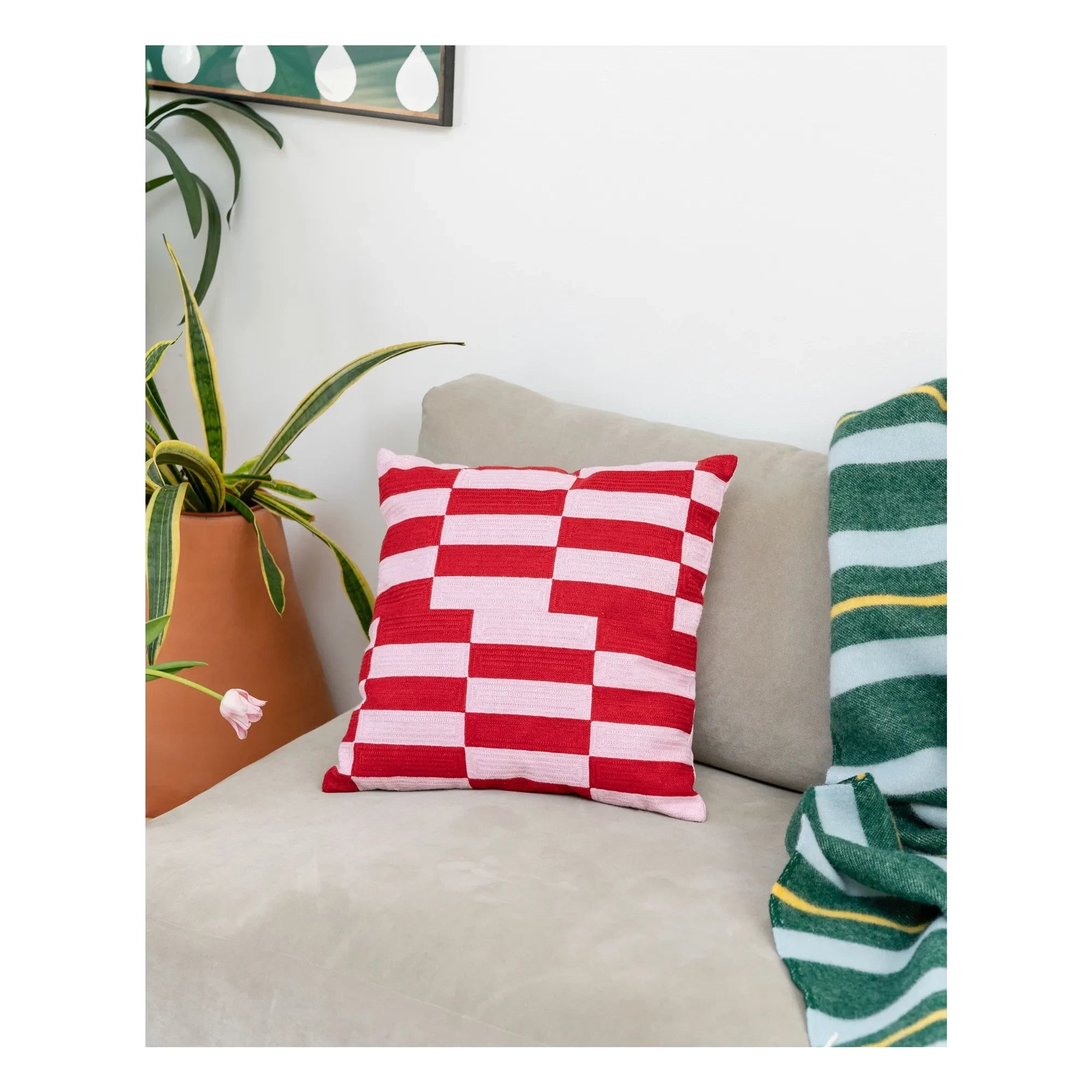 Funda de almohada Tarta Gelatina - Rojo Cereza | Rojo cereza