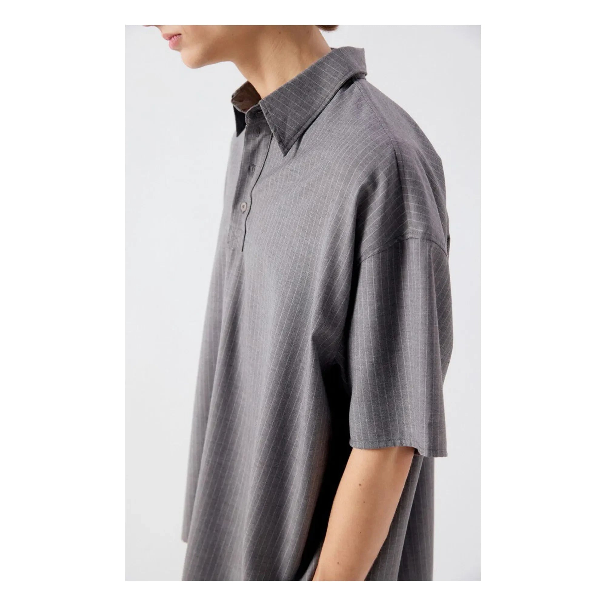 American Vintage - Camiseta de tirantes a rayas | Gris jaspeado