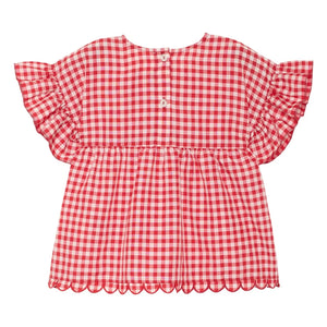 SISSEL EDELBO - Blusa Charlène Vichy - Colección Niños | Roja