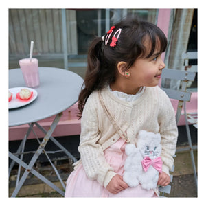 Rockahula Kids - Kırmızı Çizgili Fiyonk Klipsleri 2'li Set
