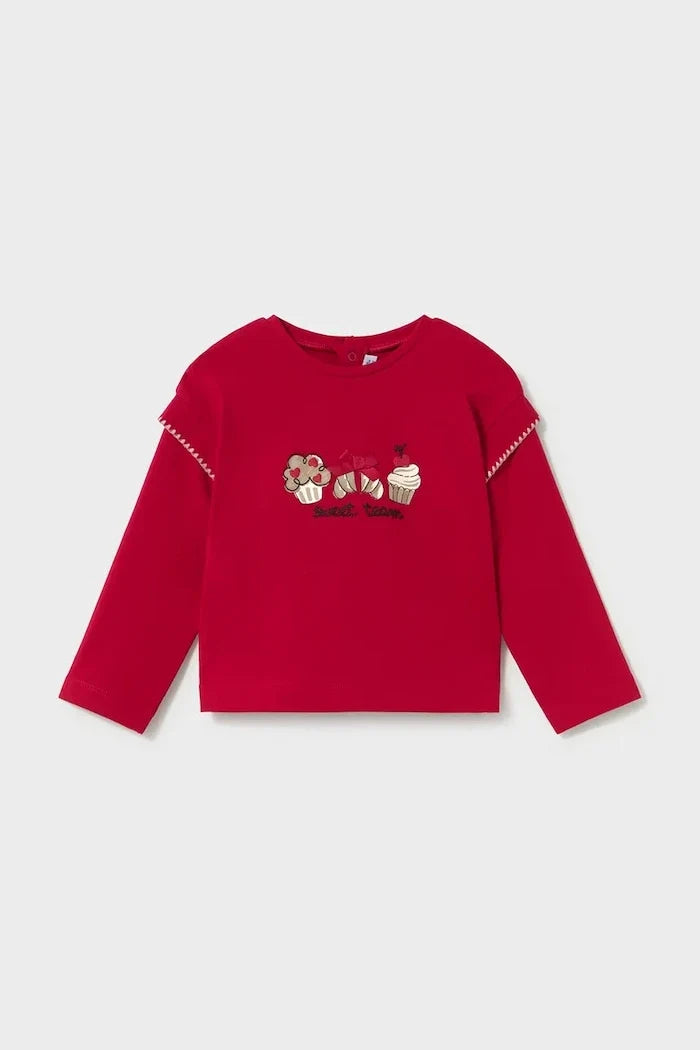 Blusa de algodón de manga larga para niños Mayoral