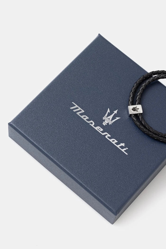 Pulsera de cuero para hombre MASERATI