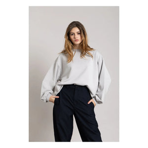 Smallable Woman - Sudadera de algodón orgánico Bria | Gris perla