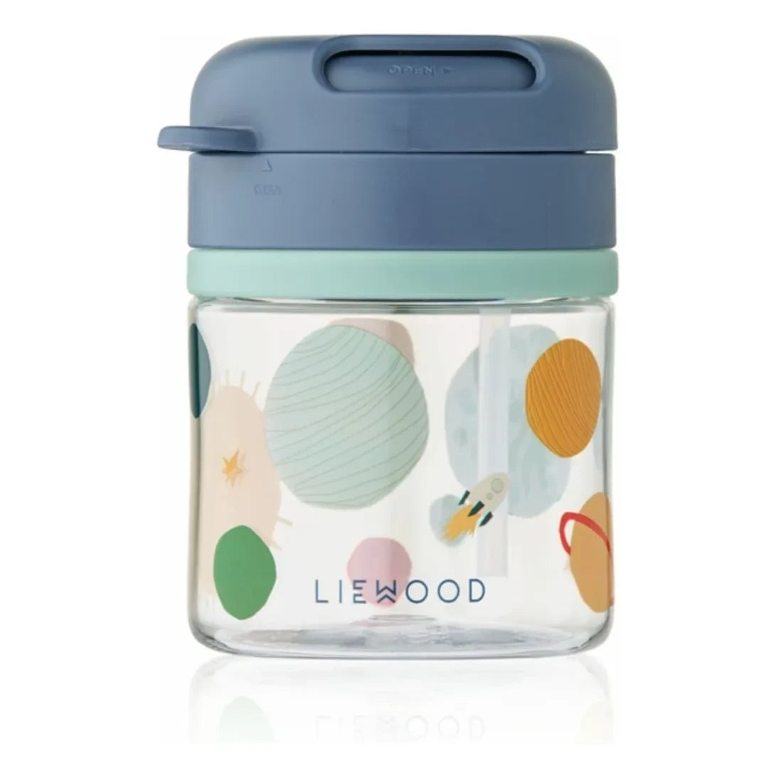 Liewood - Vaso con pajita Pavia Tritan | Universe/Azul marino clásico