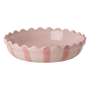Rice - Molde para tarta de cerámica de rayas | Rosa