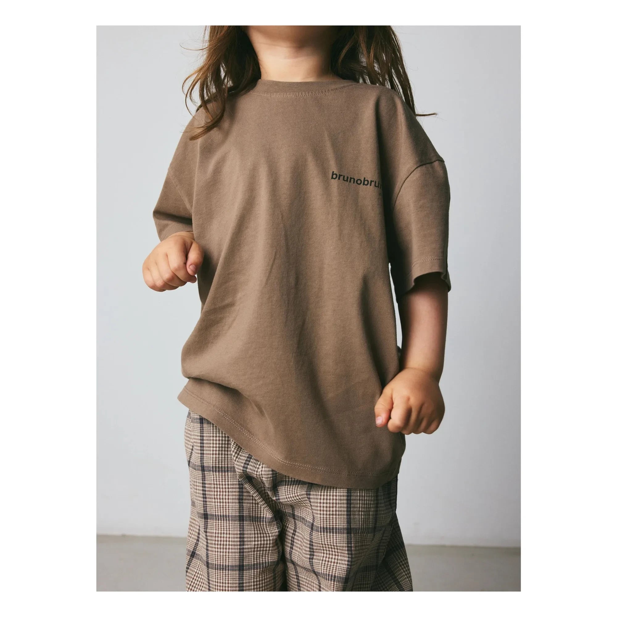 brunobruno nation - Nanna Nouilles Camiseta de Algodón Orgánico | Marrón
