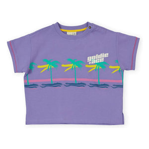 Goldie + Ace - Camiseta Oversize Palm | Morado