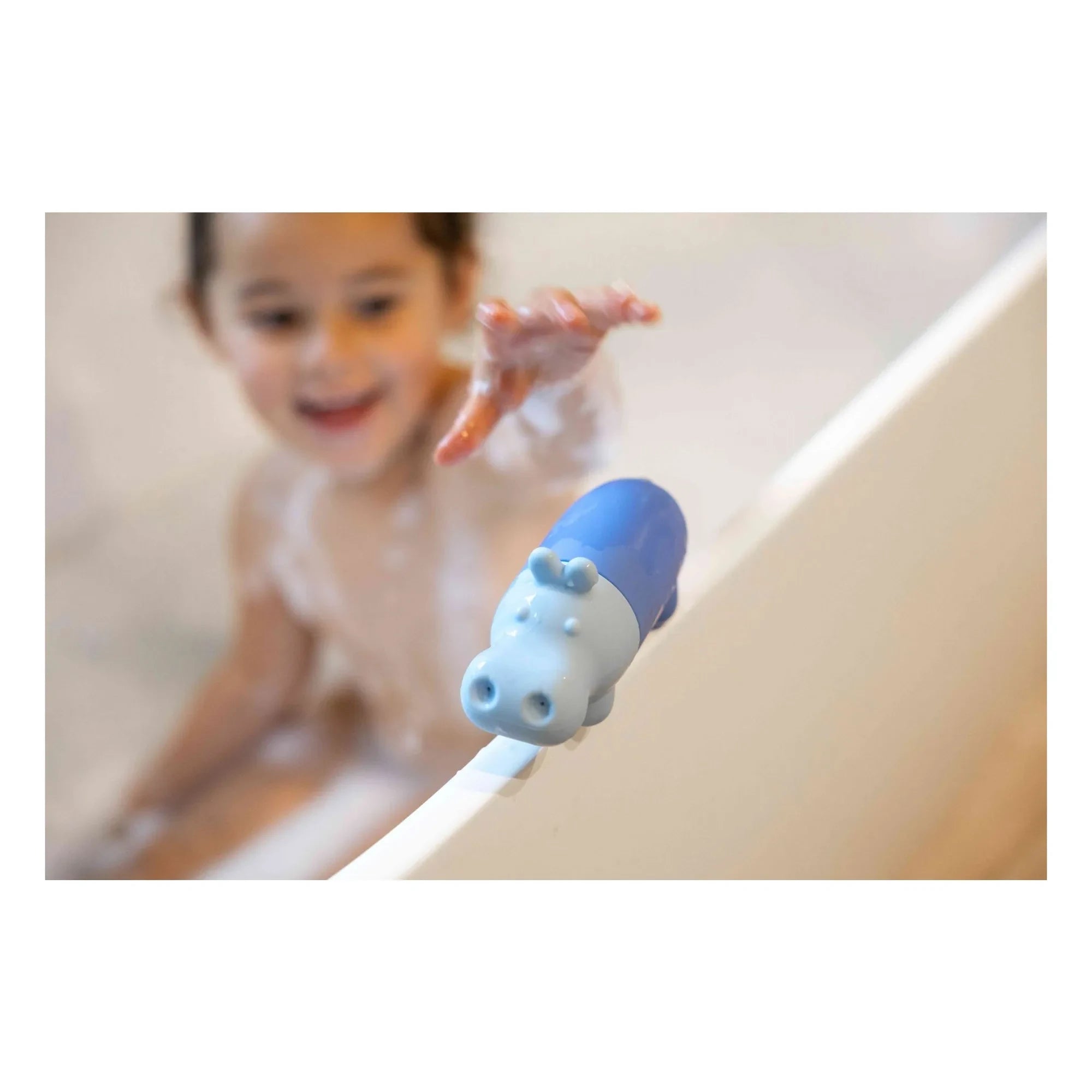 Quut - Juguete de baño Squeezi Hippo | Azul