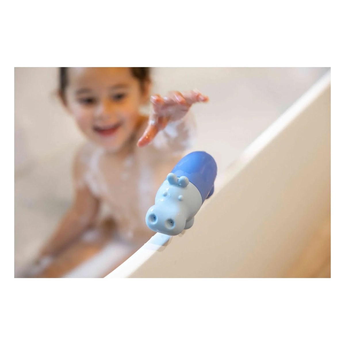 Quut - Juguete de baño Squeezi Hippo | Azul