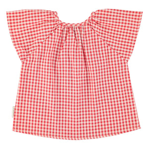 Piupiuchick - Blusa de algodón orgánico Vichy | Rojo