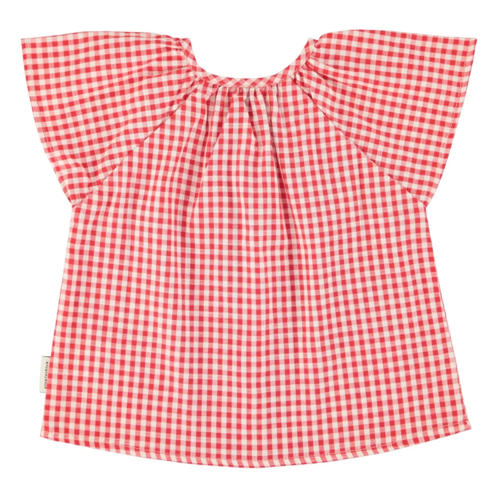 Piupiuchick - Blusa de algodón orgánico Vichy | Rojo
