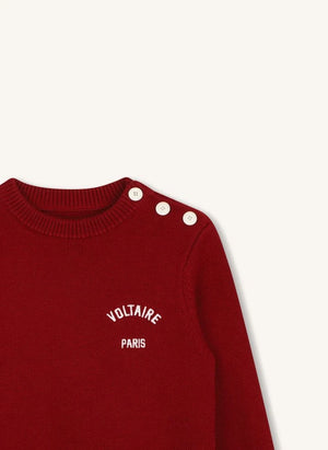 Zadig & Voltaire - Jersey con logo bordado en lana | Burdeos