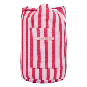 Jera Mini - Mochila de rayas con bolsillo para toallas | Rosa