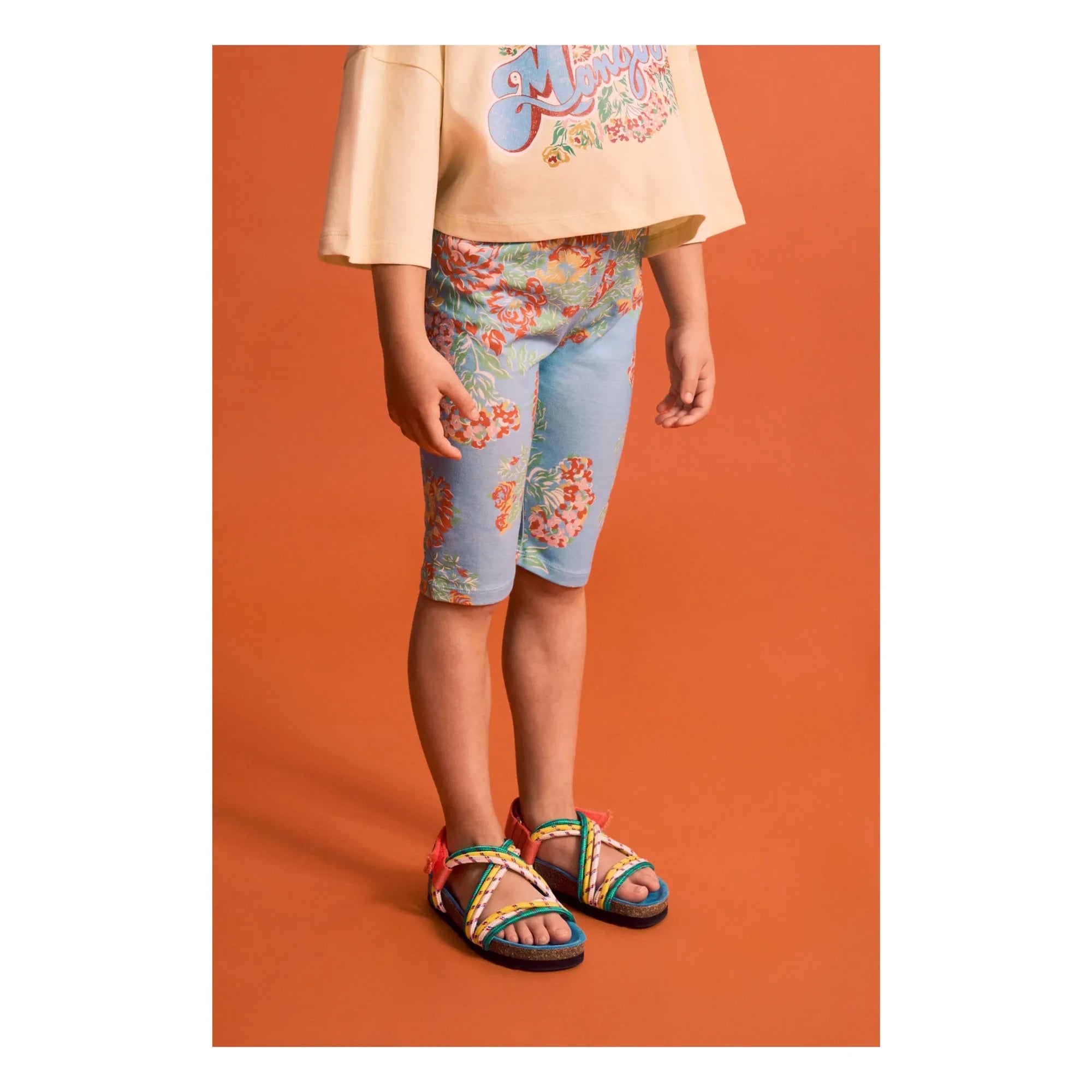 Maison Mangostan - Camiseta corta floral | Amarillo pálido
