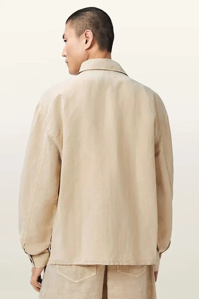 Camisa de lino para hombre AllSaints KORTEN