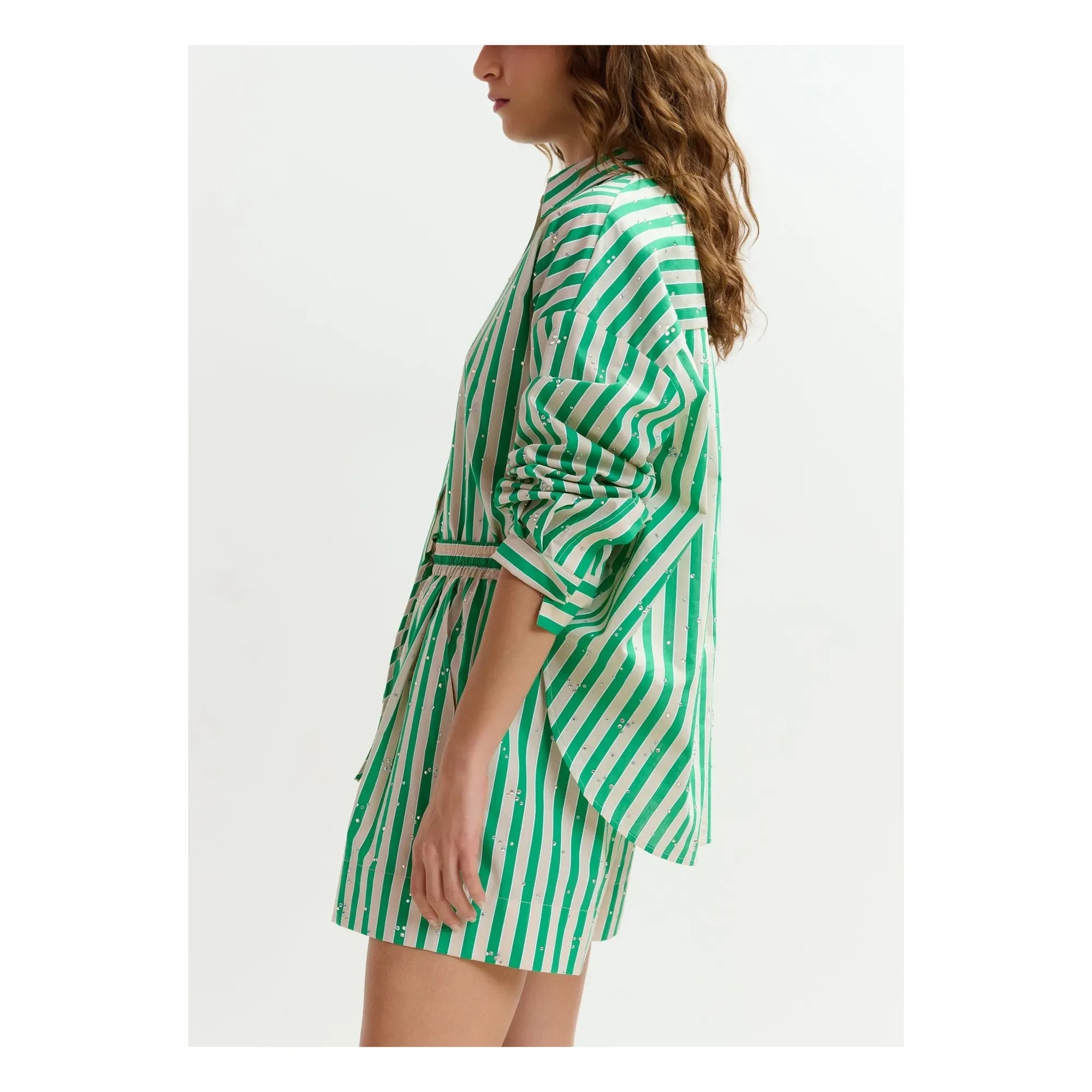 Essentiel Antwerp - Camisa a rayas Jelief | Verde