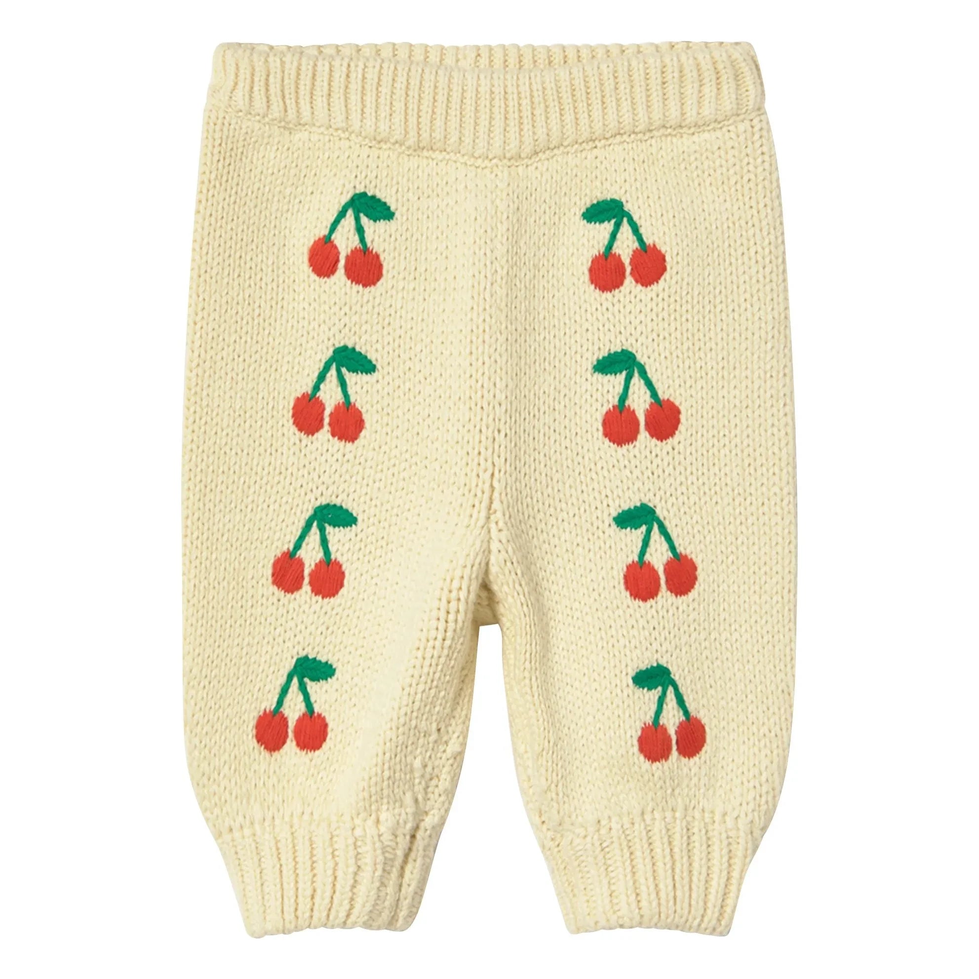 Tinycottons - Pantalones de punto Cherries | Amarillo