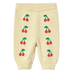 Tinycottons - Pantalones de punto Cherries | Amarillo