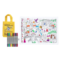 EatSleepDoodle - Mantel Individual para Colorear Cuento de Hadas