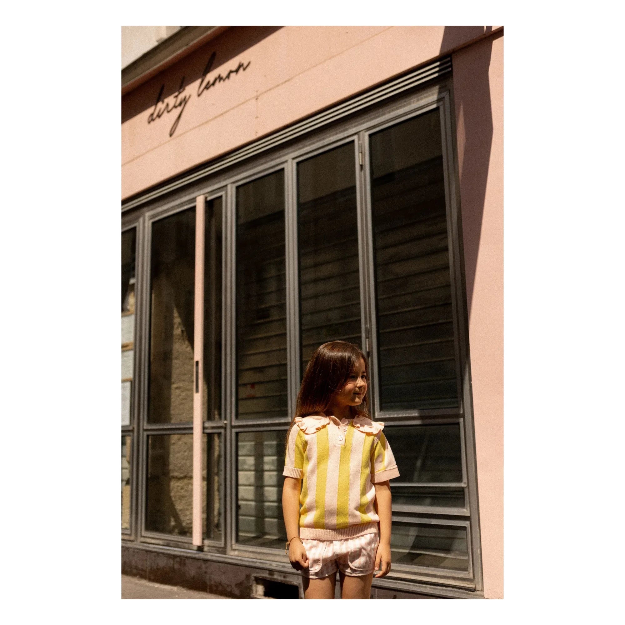 Louis Louise - Camiseta de rejilla a rayas Paule | Amarillo