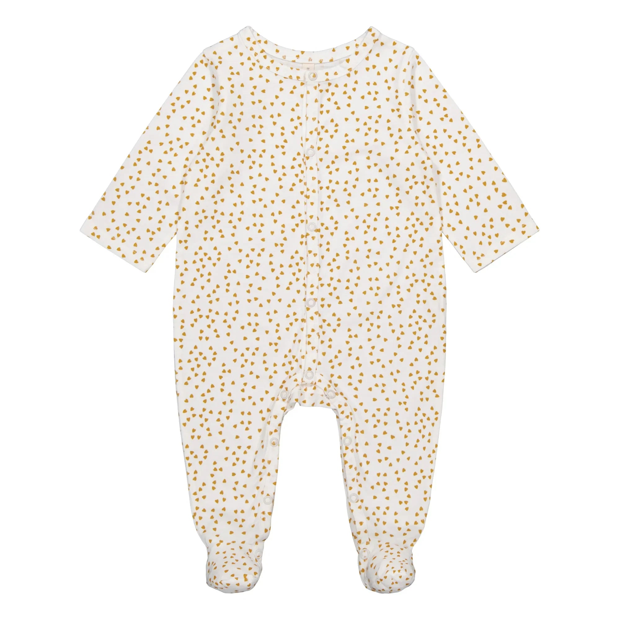 Rose in April - Amalia Jersey Mini Corazón Pijama con patucos | Mostaza