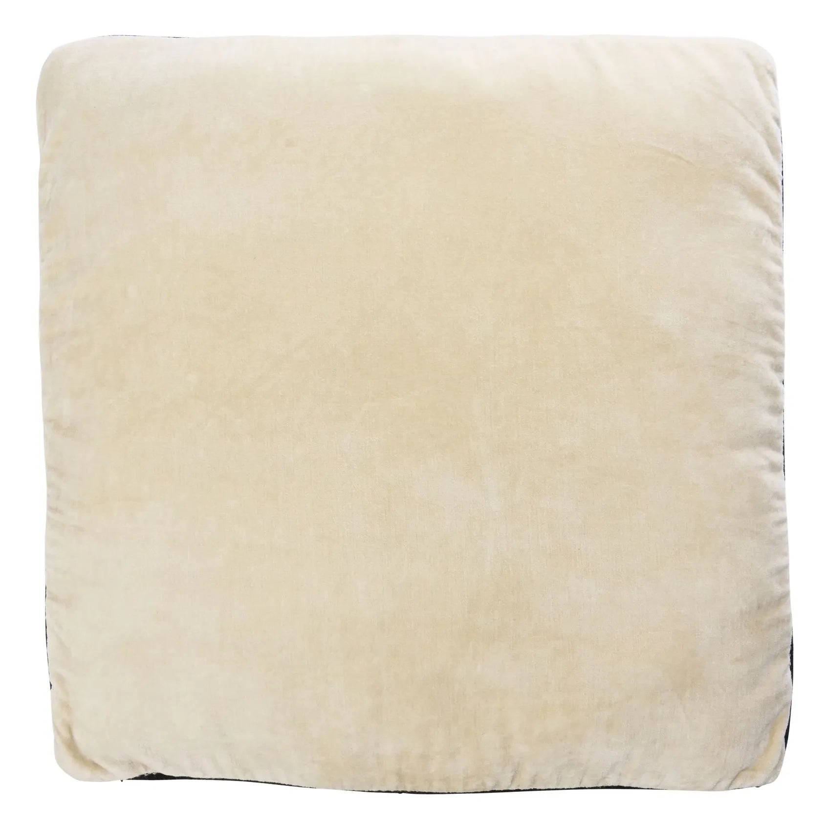 Madam Stoltz - Cojín de algodón de terciopelo para silla | Crema