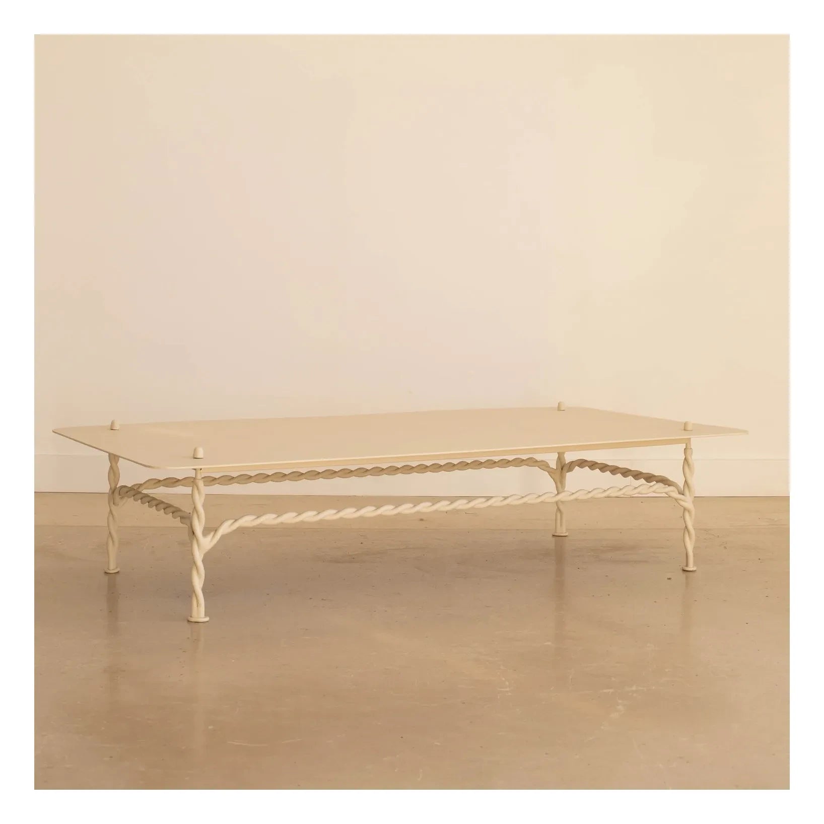 Honoré - Mesa auxiliar rectangular Torsade | Ecru